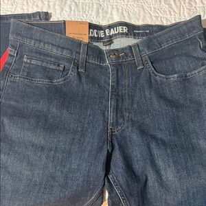 Eddie Bauer Men's Dark Blue Straight Jeans